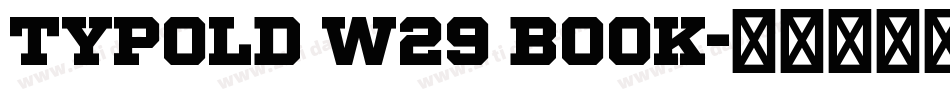Typold W29 Book字体转换